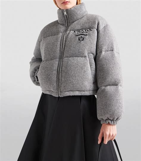 cashmere prada puffers|Prada puffer jacket ladies.